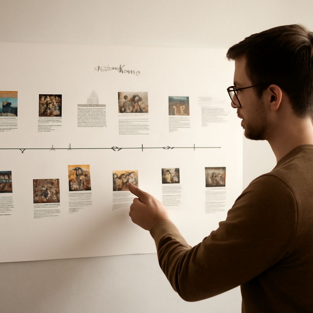 Art period timeline from Late Antiquity through Gothic art