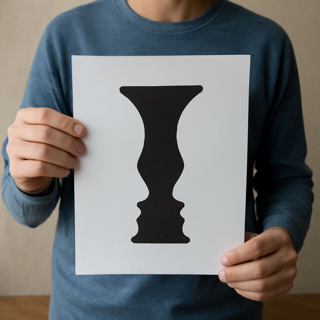 Value contrast and figure-ground in art example