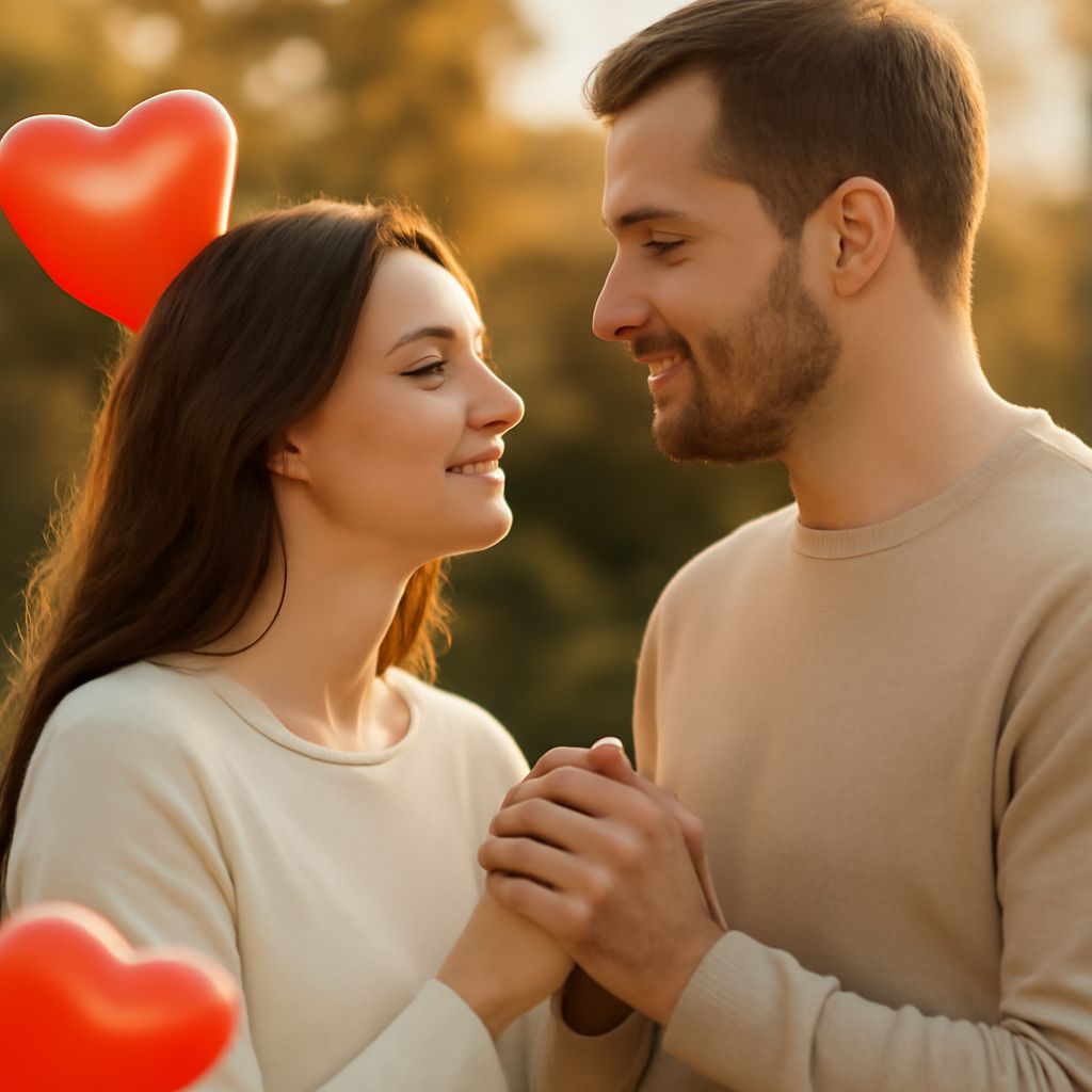A romantic scene with deep love quotes for him