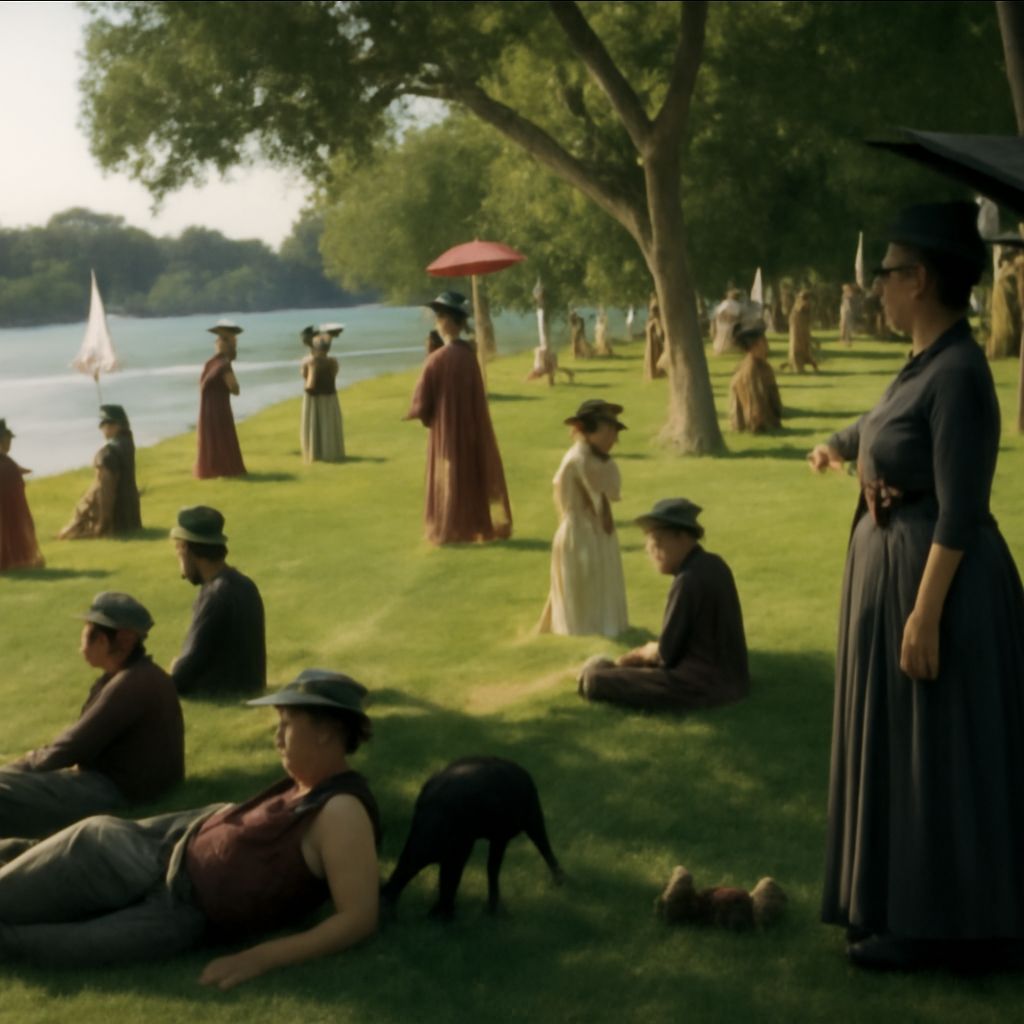 A visual representation of modernist art styles and movements